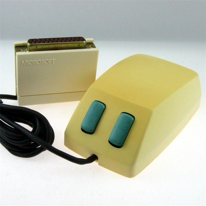 The original Microsoft Mouse with a female DB-25 connector