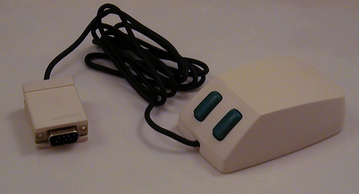The original Microsoft bus mouse, with male DE-9 connector